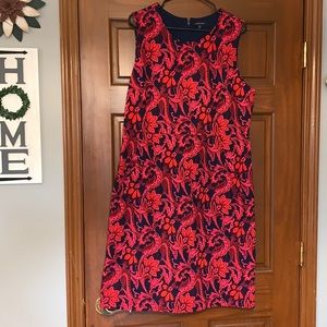 Lands End Paisley Sleeveless Pock Career Dress 18T